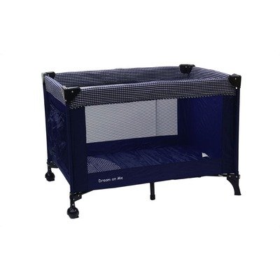Dream On Me Deluxe Adjustable Height Play Yard with Changing Area, Navy