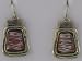 Gold Tablets with Tiger Stripe Inlays Earrings