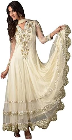 Nikaah Anarkali Salwar Suit Women Shadi Kameez EthnicDresses Women's Offwhite