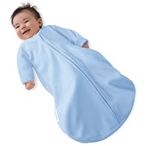 Kiddopotamus Dreamsie Sleeper with Sleeves Microfleece Large, Blue