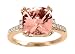 14k Rose Gold Morganite and White Diamonds Ring
