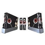 EYEBALL Design Wii Console + 2 Remotes Vinyl Skin Decal Cover Sticker Protector (Matte Finish)