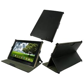 rooCASE Slim-Fit (Black) Folio Case Cover with Multi Adjustable Viewing Angles for Asus Eee Pad Transformer 10.1-Inch TF101 Android Tablet Wi-Fi: Electronics