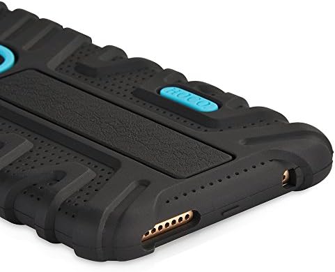 iPhone 6 Plus Case, Honeycase Transformer Armor Series Shockproof & Drop Resistance [Logo Cut-Out] Hybrid Anti-slip [Perfect-Fit] Soft Silicone Case Cover for iPhone 6 Plus (5.5) (2014)-[Lifetime Warranty] (Rubberized black)