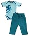 Surf & Turf Infant Outfit, 0 - 3m, Aqua-Seahorse