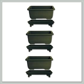 8 Inch Bonsai Pot Humidity Tray - Classic Brown