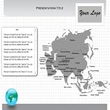 Windows Asia Maps PowerPoint Template - Windows Asia Maps PowerPoint (PPT) Backgrounds Templates