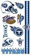 Tennessee Titans Temporary Tattoos - SET OF 6 - Sports Merchandise