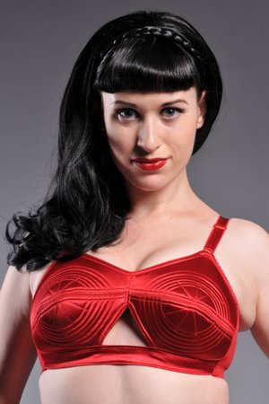 Stockings and Romance Whirlpool Red Bullet Bra
