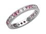 1.25 cttw Karina B(tm) Pink Sapphire Eternity Band With Millgrain - Platinum, 18kt White or Yellow Gold