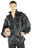 Rubie's Pirates of the Seven Seas¿ Black Satin Pirate Shirt - Adult XL
