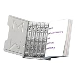 Master 966RS3G Desktop Catalog Rack Starter Set, 45 Angle, 6 Capacity, Gray Steel