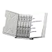 Office Products : Master 966RS3G Desktop Catalog Rack Starter Set, 45 Angle, 6 Capacity, Gray Steel