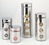 Arcosteel Duo Styli 0689 4 Piece Porthole Canister Set by ARCOSTEELSTEEL DUO STYLI