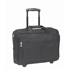 Click here to buy SOLO D529-4 15.4-Inch Leather Rolling Laptop Case by SOLO.