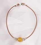 Hill Tribe Silver Anklet on Leather Cord