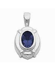 14K White Gold Oval Cut Tanzanite Pendant -- LIFETIME WARRANTY