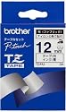 Brother TZFA3 Textilband 12mm 3m weiss blau nicht laminiert