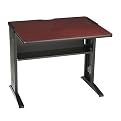 Computer Desk with Reversible Top - Mahogany/ Oak (35.5")