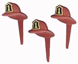 Fireman Hat Cupcake Picks - 12ct