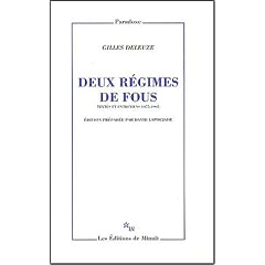 Deux r�gimes de fous : Textes et entretiens, 1975-1995
