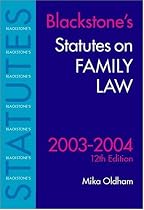 Statutes on Family Law (Blackstone's Statutes)