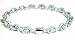 14k Bezel Blue Topaz Line Bracelet in White Gold