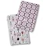 SwaddleDesigns Baby Burpies, Very Berry Mod Circles and Cute & Calm (Set of 2 Burp Cloths)