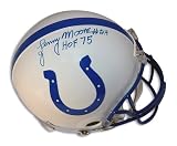 Lenny Moore Autographed/Hand Signed Baltimore Colts full Size Authentic Proline Helmet inscribed HOF