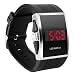 Luxury Digital Mens Red LED Light Sport Wrist Watch Gift Style - Black