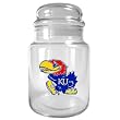 Kansas Jayhawks NCAA 31oz Glass Candy Jar - Primary Logo by Great American Products