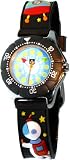 Baby Watch - Montre enfant - Garçon - Zip Cosmos - La montre pédagogique - Plastique gomme bleu foncé avec dessins 3D - Avec méthode d'apprentissage