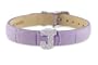 Diamond Clip On Initial letter "J" with Purple Leather Bracelet