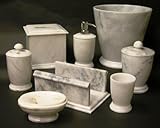 IMAGE OF White Marble Bath Set from the Himalayan Mountains