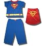 Superman Classic "S" short-sleeve, long-leg Pajamas w/detachable cape for toddlers and boys