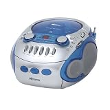 Blue Memorex MP3226 CD Player with AM FM Stereo and Cassette Recorder