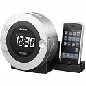 Sony ICFCD3iP CD Clock Radio for iPod and iPhone (Silver)