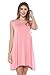 Alexander + David Womens Loose Trapeze Dress - Sleeveless Crewneck Tunic