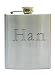 Stainless steel flask. Engraved name: Han