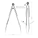 CYLAPEX Set of 2 Stainless Steel Kitchen Tongs 9inch and 12inch with Silicone Grip, Locking Food Tongs for Barbecue, Cooking, Grilling Turner (Black)