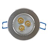 Lemonbest® Energy Saving 3W LED DownLight Ceiling Light, Recessed Lighting Fixtures, Warm White 3000K