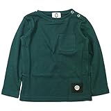 《年間定番》ZERO standard(ゼロスタンダード)10/-天竺少し肉厚胸ポケット付き長袖Tシャツ 110cm/GN NO.B-100202