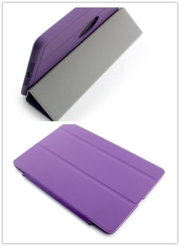Nine States Pinky color Ultra-thin PU Leather Trifold Stand Case Smart Cover for Ipad Mini Ipad Mini2 Retina with Cut-out for Icon Color Varies Purple