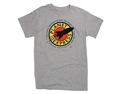 Ripple Junction Futurama Planet Express Adult T-Shirt Medium Heather Grey