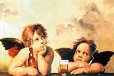 Raphael's Angels (Drinking & Smoking) Art Poster Print - 24 X 36