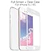 iPhone 6 / 6S Screen Protector with TPU Case, BTGGG 0.2mm Full Screen Anti-Scratch Tempered Glass White + 0.8mm Soft TPU Transparent Case for iPhone 6 / 6S 4.7 inch