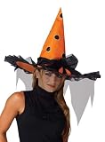 Costumes For All Occasions MR167100 Witch Hat Orange Polka Dot