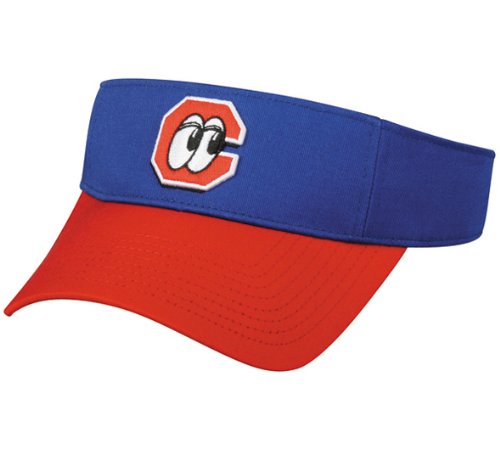 MiLB Minor League ADULT VISOR CHATTANOOGA LOOKOUTS Royal/Red Adjustable Velcro TWILL 