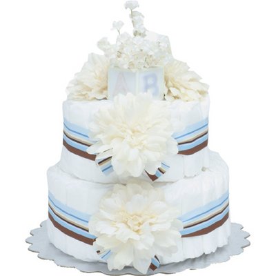 Bloomers Baby Small Blue Diaper Cake