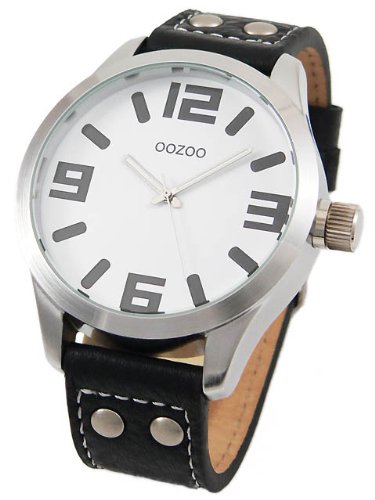 Oozoo - XXL Herrenuhr mit Lederband